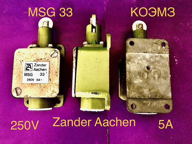 Концевой выключатель с роликом Zander Aachen type MSG 33 Старая Купавна - изображение 1